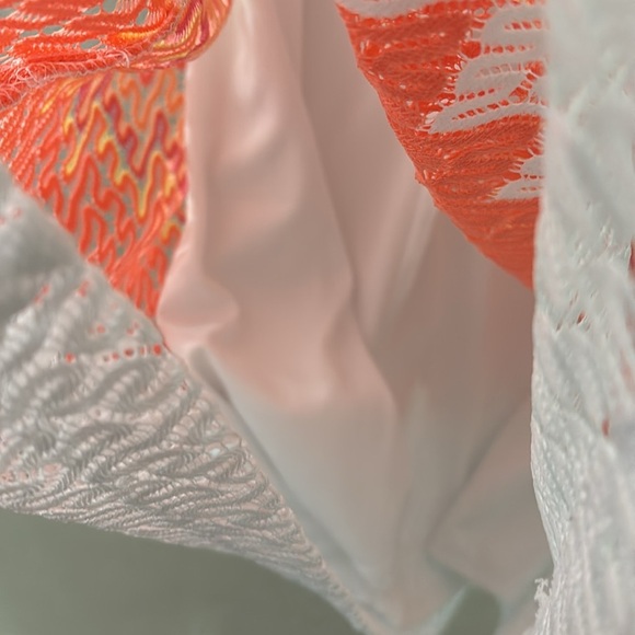 Women’s Plus Size Madison Leigh Dress, 16, White/Pink/Peach, Spring Dress - Picture 7 of 9